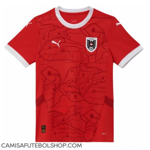 Camisa de time de futebol Áustria Replicas 1º Equipamento Feminina Europeu 2024 Manga Curta